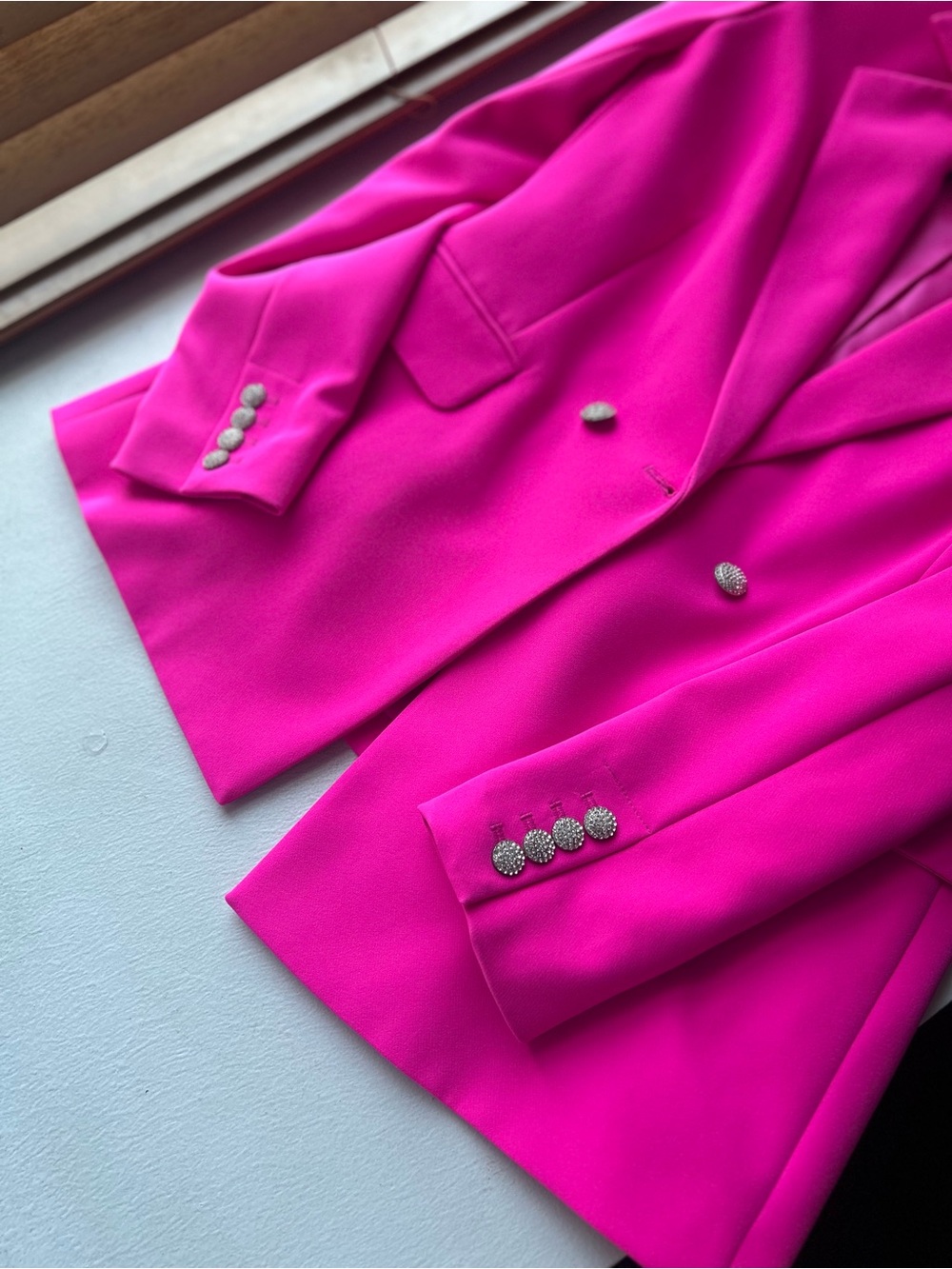 Generation Love Hot Pink Double-Breasted Blazer - Picture 3 of 4
